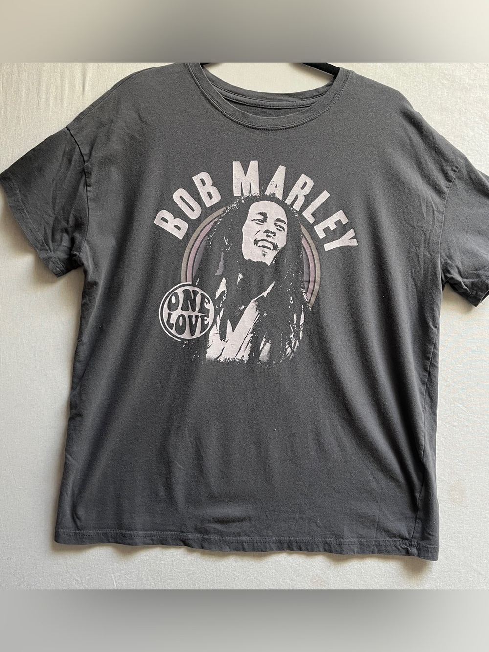 Abercrombie & Fitch Bob Marley One Love Graphic Tee Charcoal Grey Size M